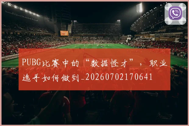 PUBG比赛中的“数据怪才”，职业选手如何做到_20260702170641